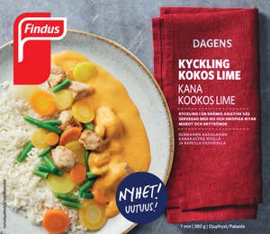 Findus Dagens Kyckling Kokos Lime Fryst