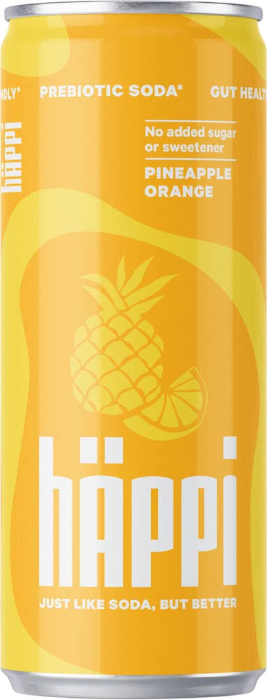 hÄppi Prebiotisk Läsk Ananas Apelsin Utan Tillsatt Socker