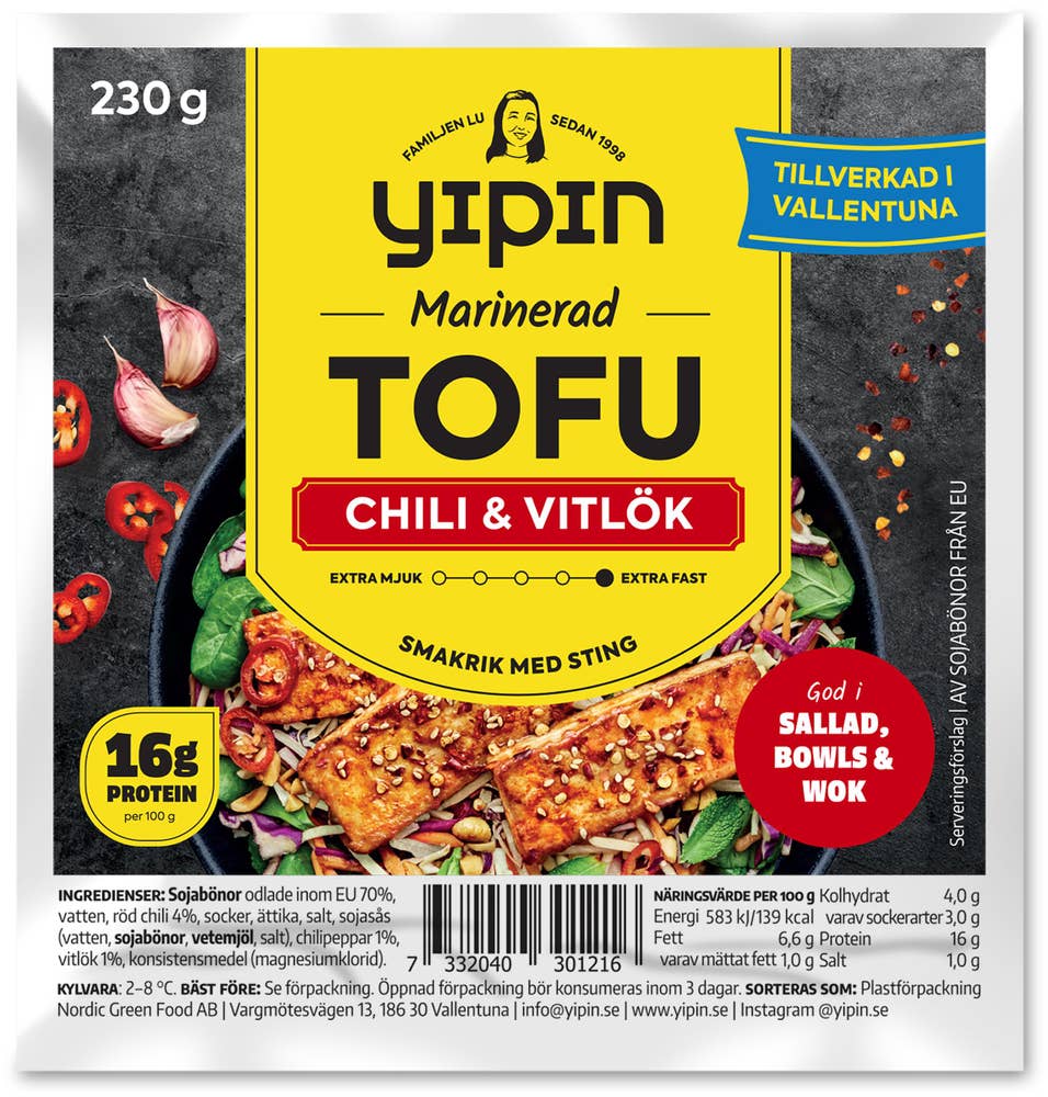 Yipin Tofu Chili & Vitlök