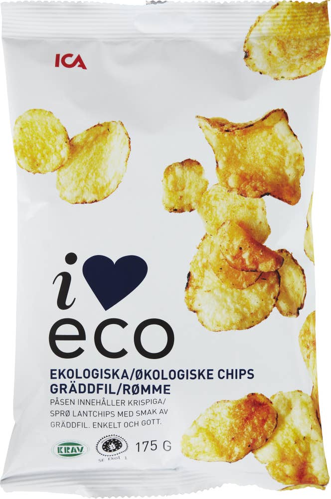 Ej sorterad Chips Sourcream Ica Eco