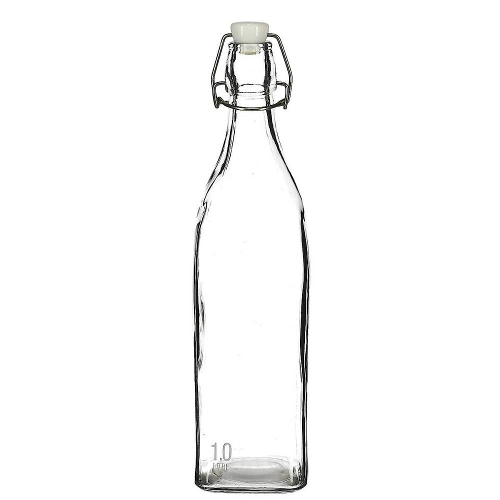 Clas Ohlson Glasflaska Med Snäpplock 1L Clas Ohlson