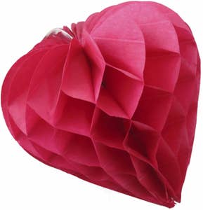 Hedlundgruppen Hjärta Honey Comb Cerise 15x7cm