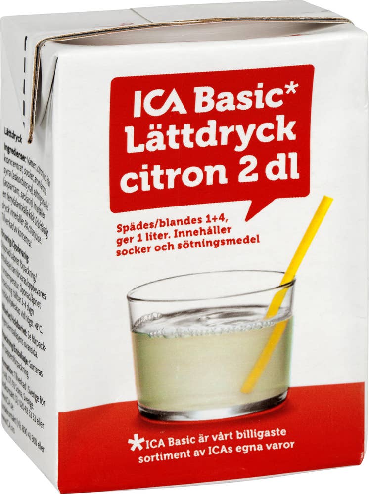 Ej sorterad Lättdryck Citron Ica Basic