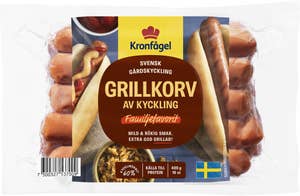 Kronfågel Grillkorv Kyckling Skinnfri 10-p