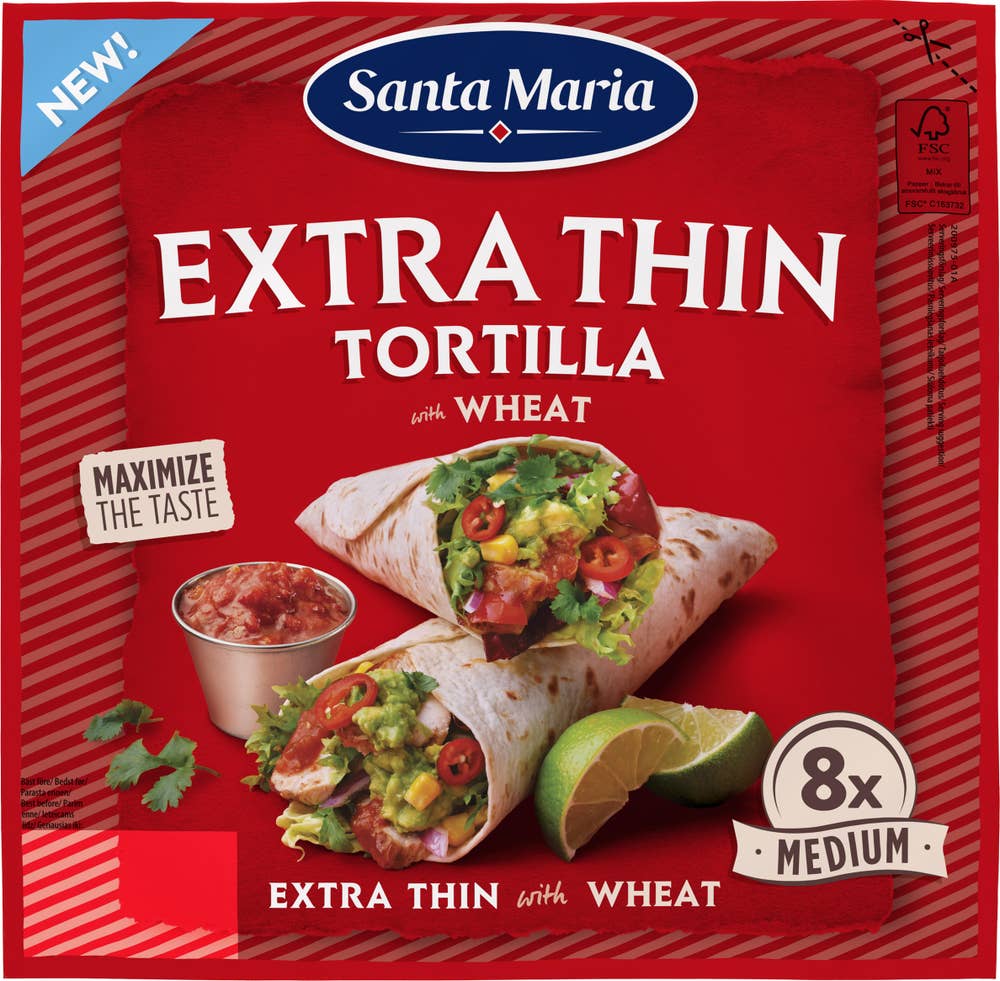 Santa Maria Extra Thin Tortilla Wheat