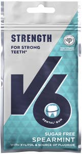 V6 Tuggummi Strong Teeth Spearmint Sockerfri