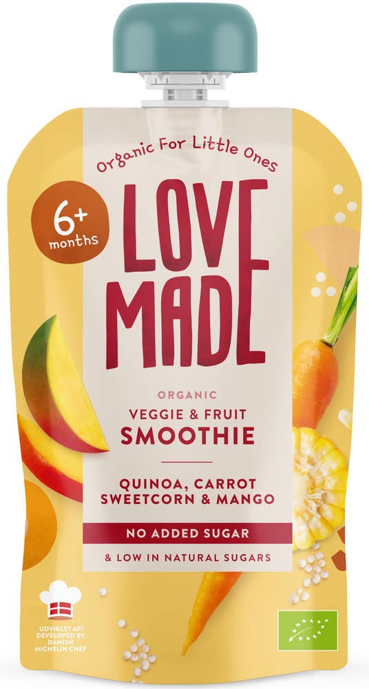 Smoothie Morot, Majs och Mango +6M EKO