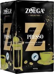 ZOÉGAS Presso Kaffe Grovmald Mörkrost