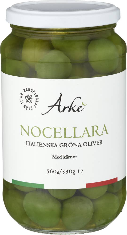 Arke Nocellara Oliver med Kärnor