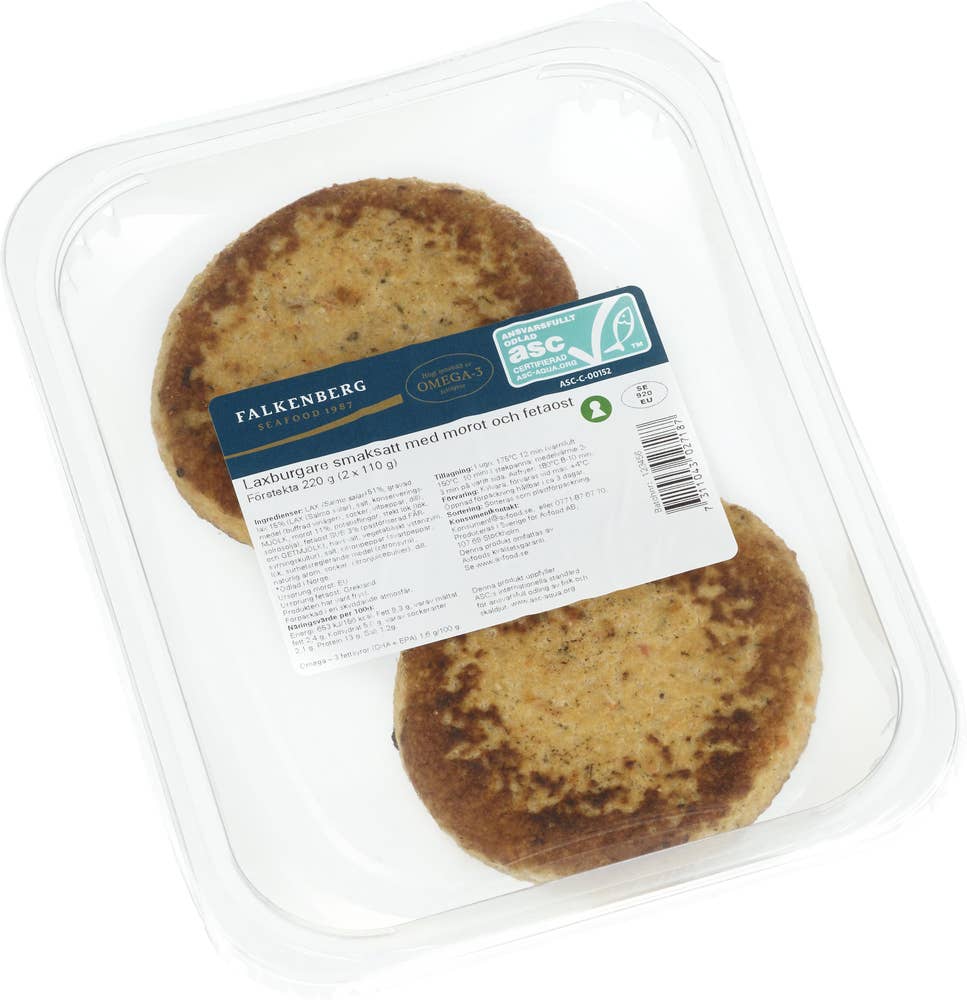 Falkenberg Seafood Laxburgare med Fetaost och Morot ASC