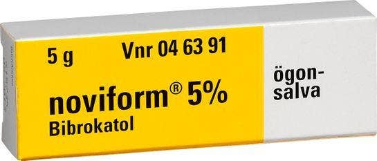 Noviform 5%, Bibrokatol, ögonsalva,
