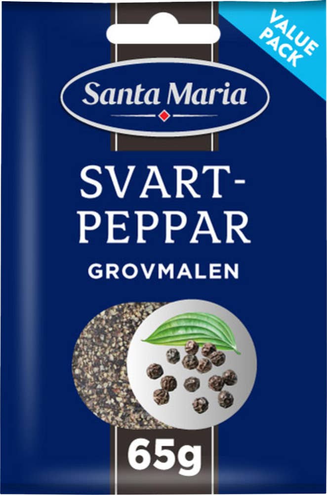 Santa Maria Svartpeppar Grovmalen