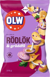 OLW Chips Rödlök & Gräddfil