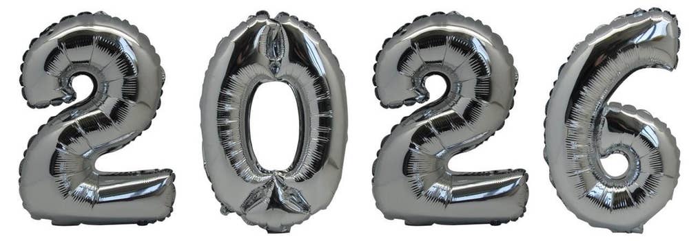 Hedlundgruppen Folieballonger "2026" Silver 36cm