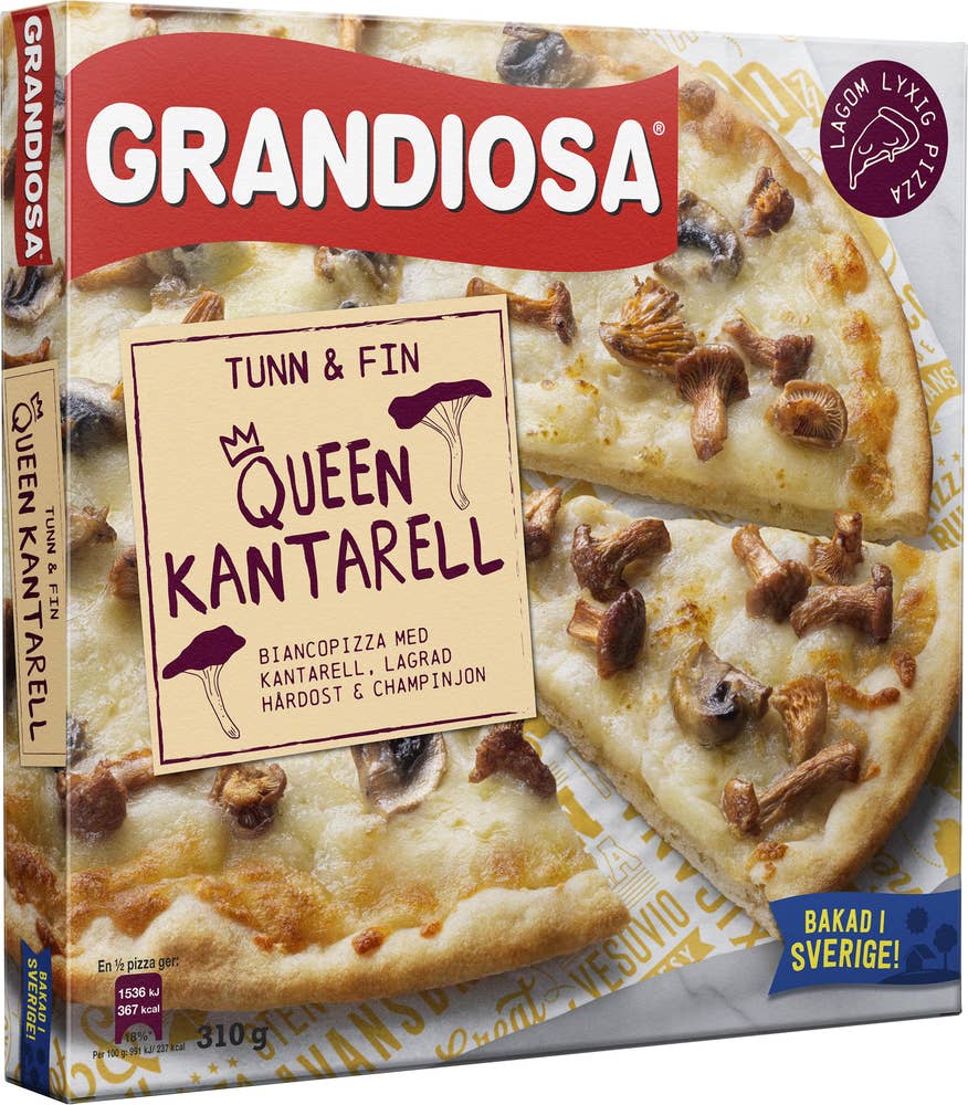 Grandiosa Pizza Queen Kantarell Fryst