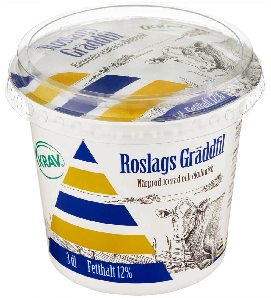 Roslagsmjölk Roslags Gräddfil 12% EKO/KRAV