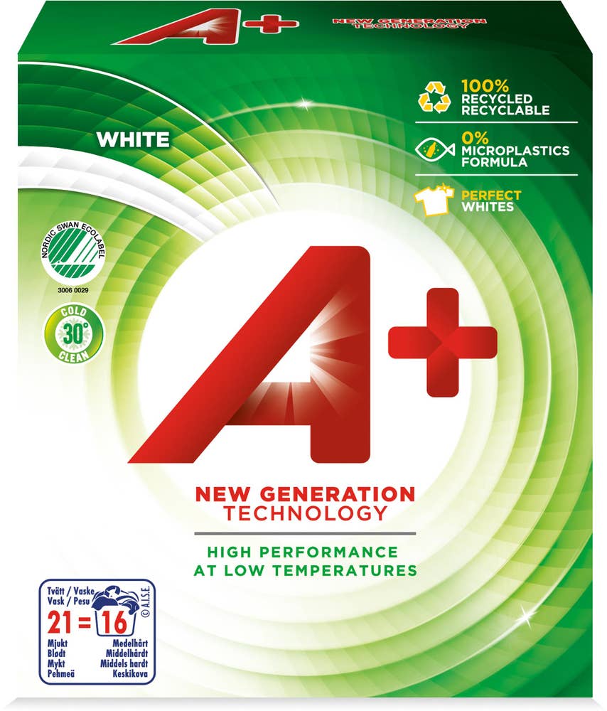 A+ Tvättmedel White