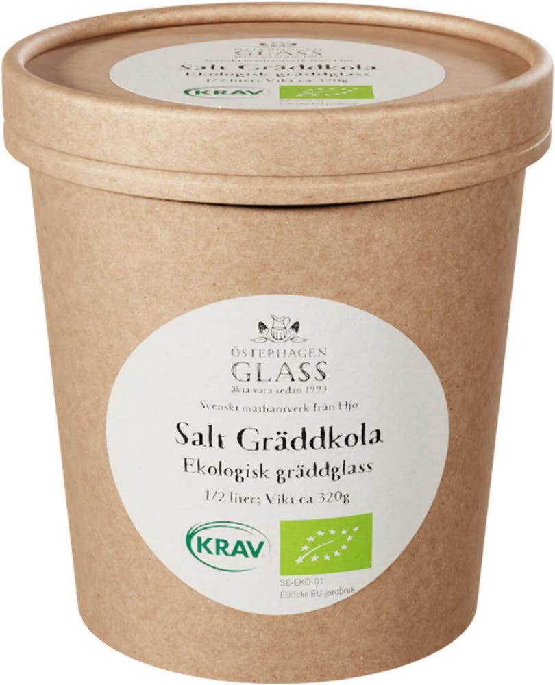 Österhagen Glass Gräddglass Salt Gräddkola EKO/KRAV 500ml Österhagen Glass