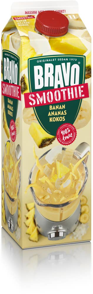 Bravo Smoothie Ananas, Kokos & Banan 1L Bravo