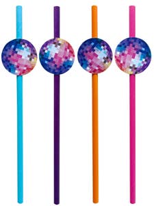 Hedlundgruppen Sugrör med Pappersdiscokula Mixade Färger