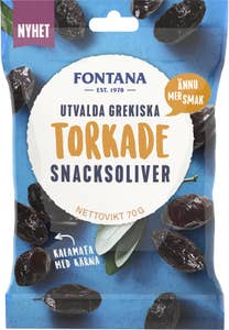Fontana Snacksoliver Torkade Kalamata