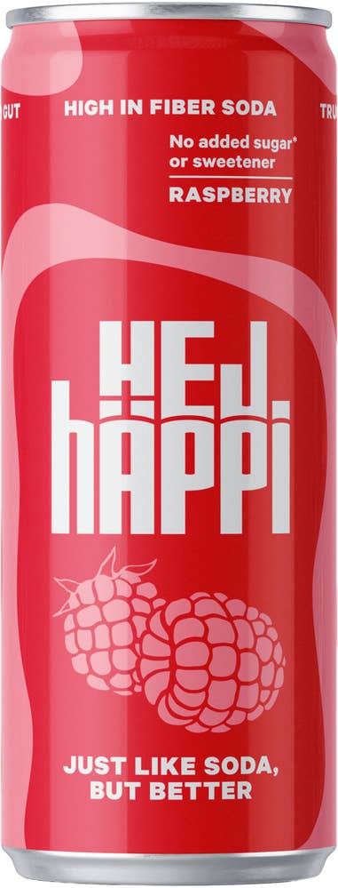 hÄppi Prebiotisk Läsk Hallon Utan Tillsatt Socker