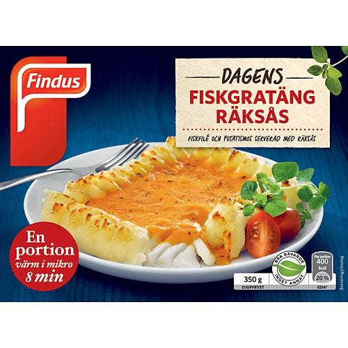 Ej sorterad Fryst Fiskgratäng Räkor Findus