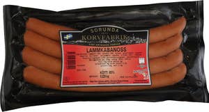 Sorunda korvfabrik Lammkabanoss Kötthalt 80% 4-p