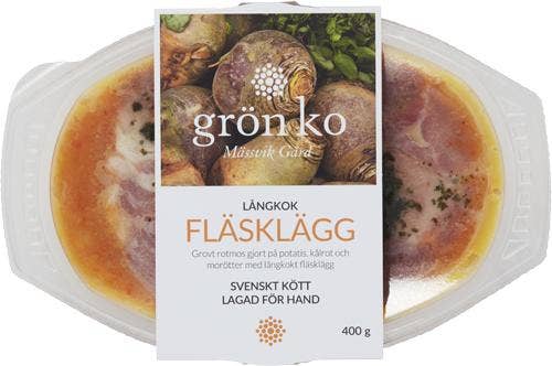 Grön Ko Fläsklägg med Rotmos