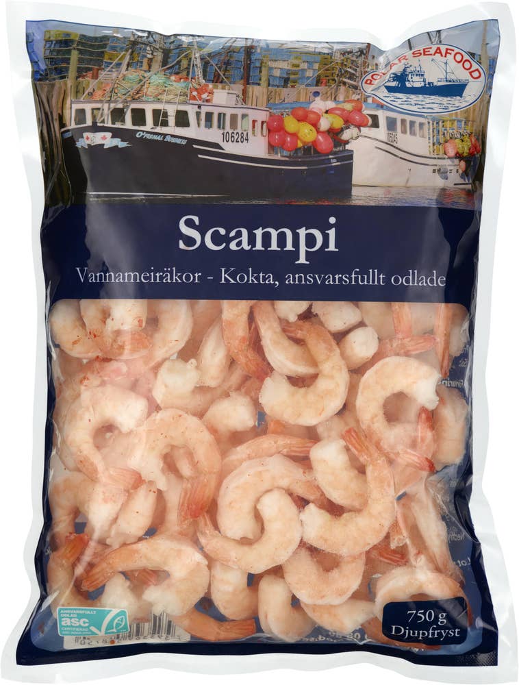 Polar Seafood Scampi Kokta Fryst ASC