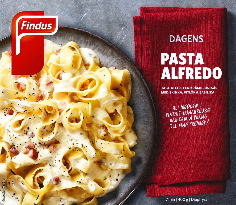 Findus Pasta Alfredo Fryst