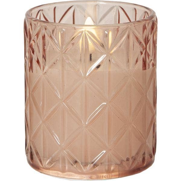 Star Trading Ljus LED Flamme Romb Rosa 8x10cm