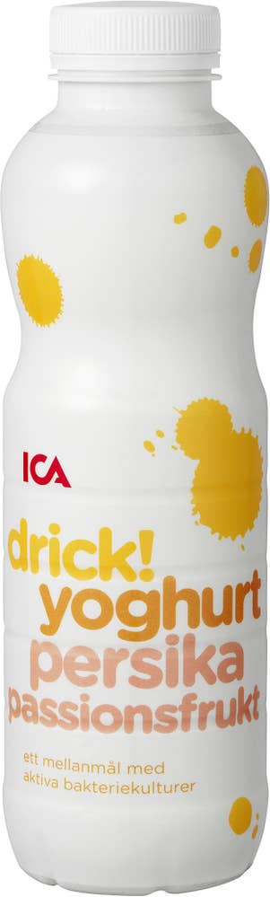 Ej sorterad Drickyoghurt Persika/Passion 1% Ica