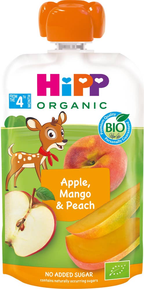 Hipp Smoothie Persika, Mango & Äpple 4M EKO