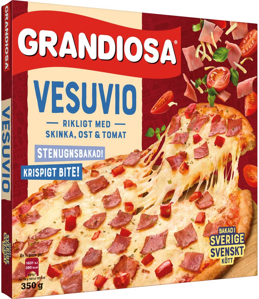 Grandiosa Pizza X-Tra Allt Vesuvio Fryst