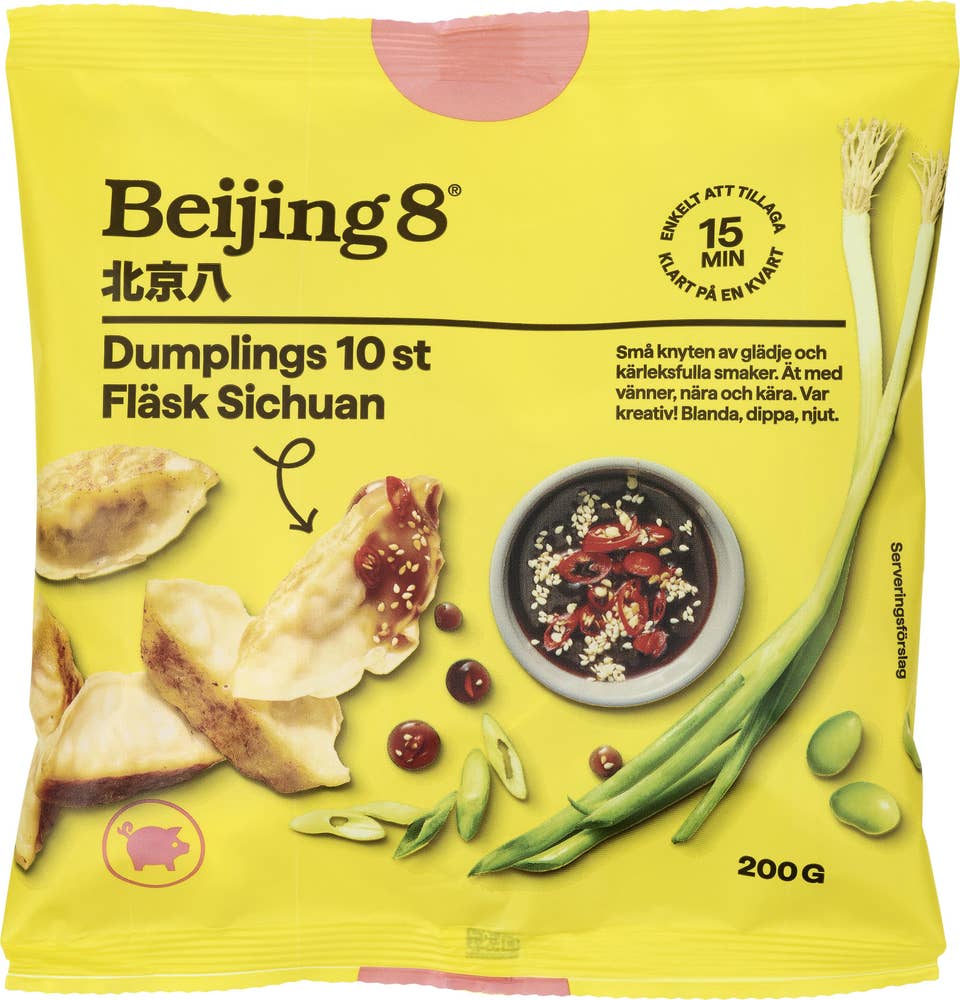 Beijing8 Dumpling Fläsk & Sishuan Fryst 10-p