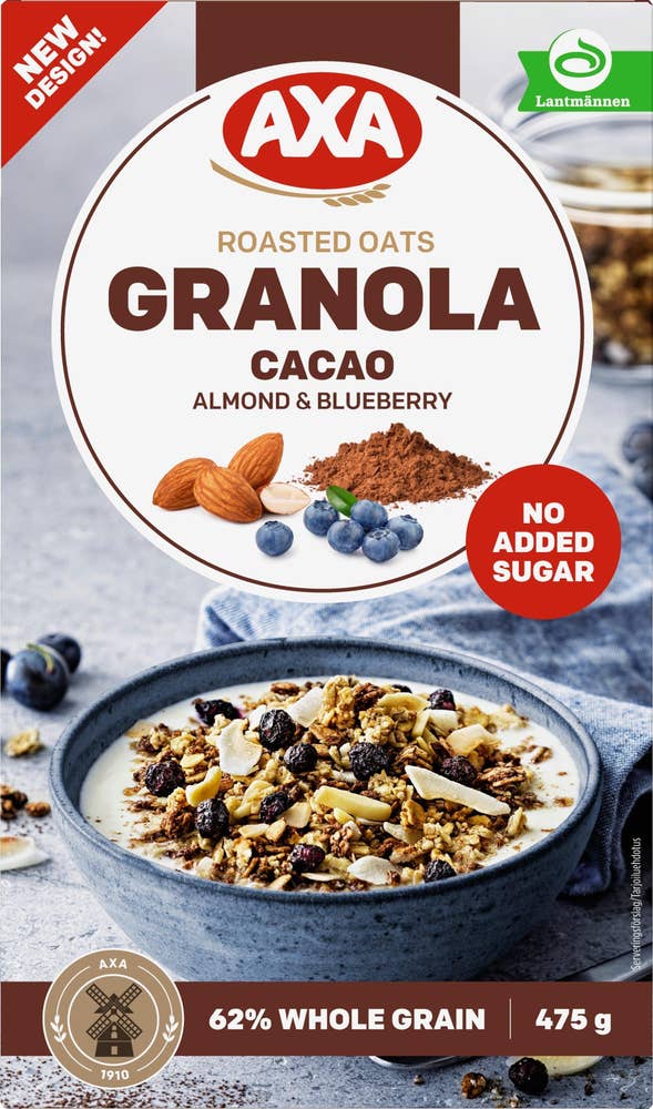 AXA Granola Kakao, Mandel & Blåbär