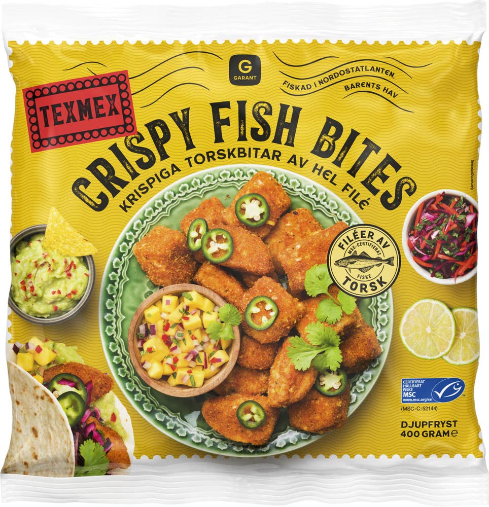 Garant Crispy Fish Bites Texmex Fryst MSC
