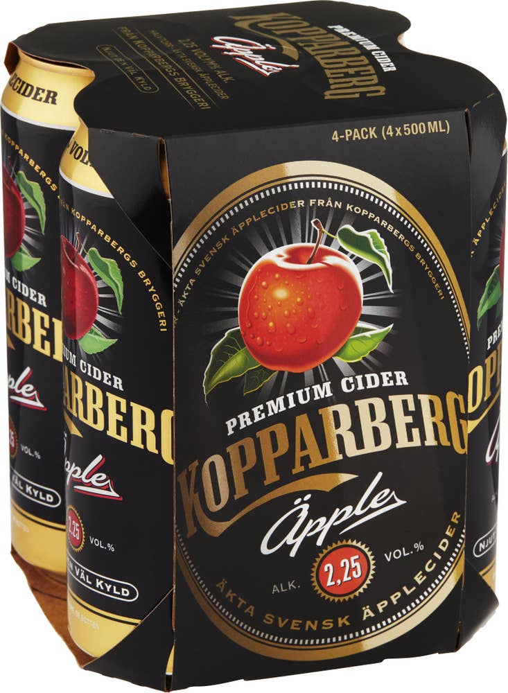 Ej sorterad Cider Äpple 2,25% 4x Kopparbergs
