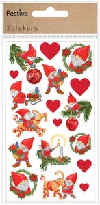 Hedlundgruppen Stickers Tomtar 8x15cm