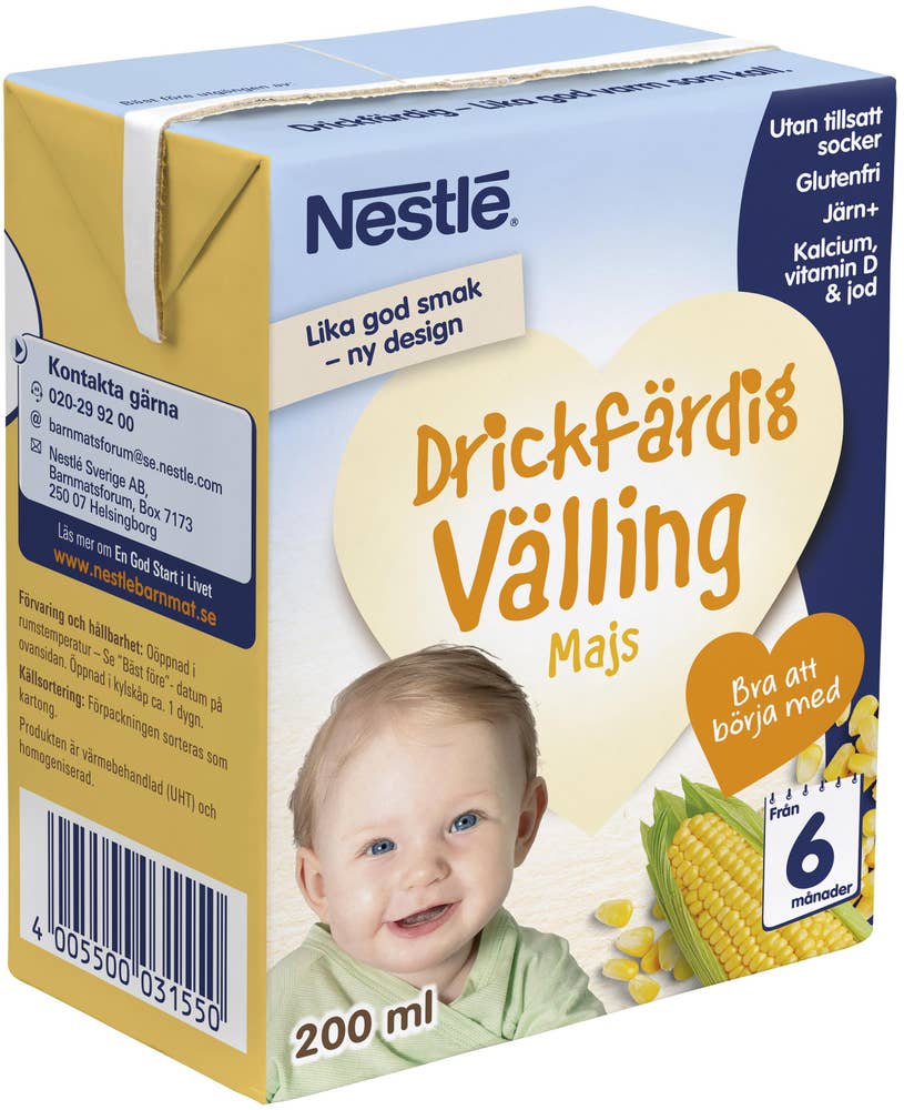 Nestlé Majsvälling Drickfärdig 6M