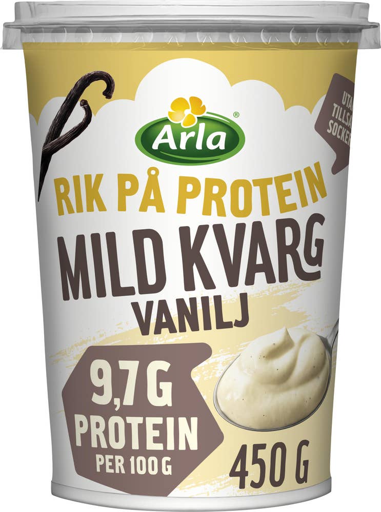 Arla® Mild Kvarg Vanilj Laktosfri Utan Tillsatt Socker 0,2%