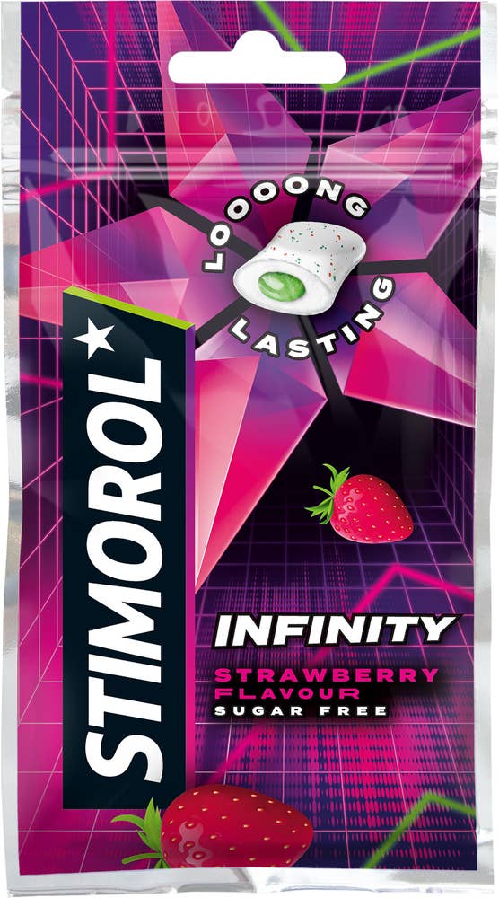 Stimorol Tuggummi Infinity Strawberry Sockerfri