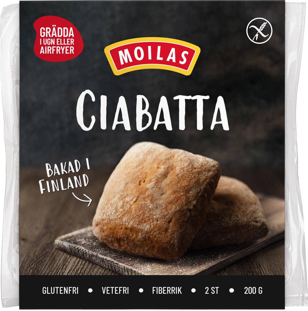 Moilas Ciabatta Glutenfri 2-p