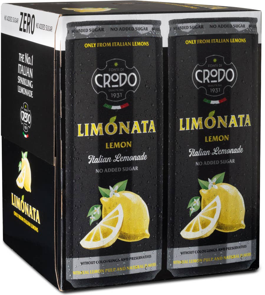 Fonti di Crodo Citronlemonad Sockerfri 4x33cl Fonti di Crodo