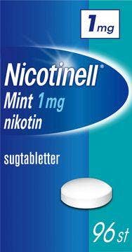 Nicotinell Mint 1 mg, Nikotin, komprimerad sugtablett, 96 st