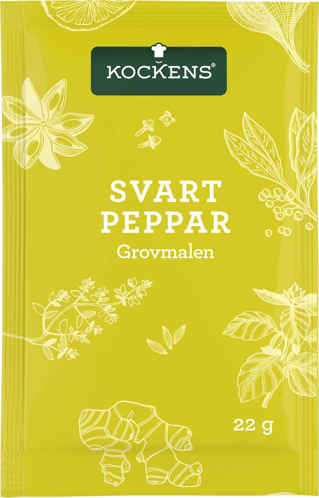 Kockens Svartpeppar Grovmald 22g Kockens