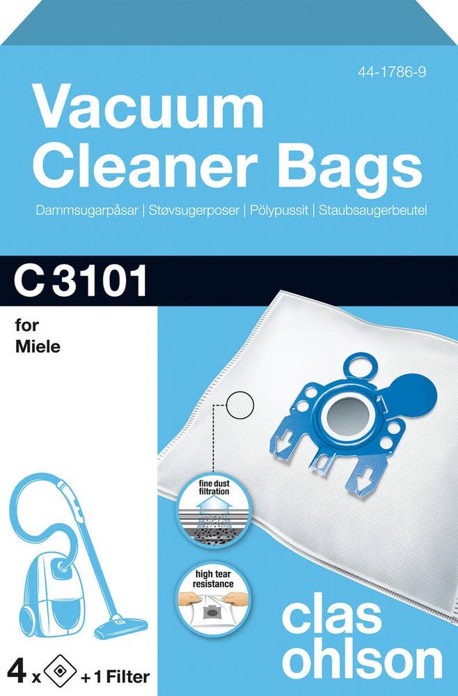 Clas Ohlson Dammsugarpåse C3101 4-p Clas Ohlson