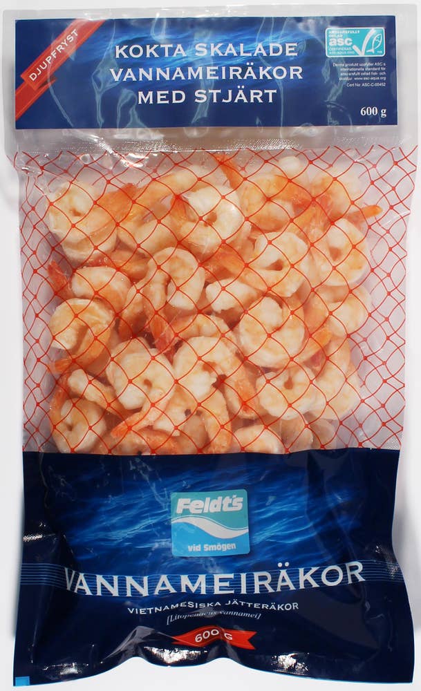 Feldts Vannameiräkor Kokt med Tip ASC Fryst