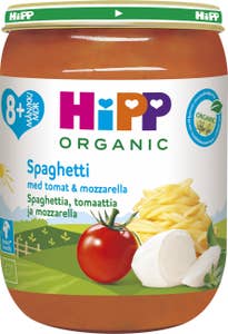 Hipp Spaghetti med Tomat & Mozzarella 8M EKO